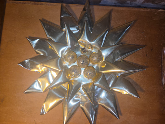 Vintage Gold Star Wall or Hanging Decoration Mercury Glass Ornaments