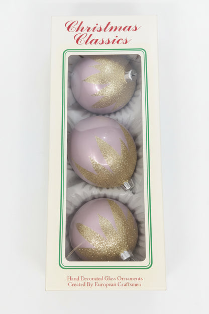 Christmas Classics Ornaments Lavender and Gold BO1