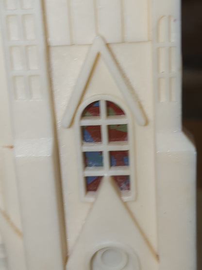 Vintage Raylite Church AS IS No Music Lighted Bulb Added Not Original