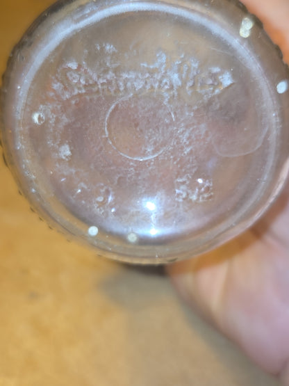 Vintage Milk Bottle Duraglas Half Pint Clear Glass vmb59