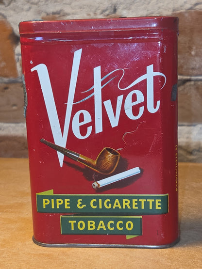Vintage Tobacco Tin Velvet Pipe and Cigarette Ligget & Myers EMPTY tin712