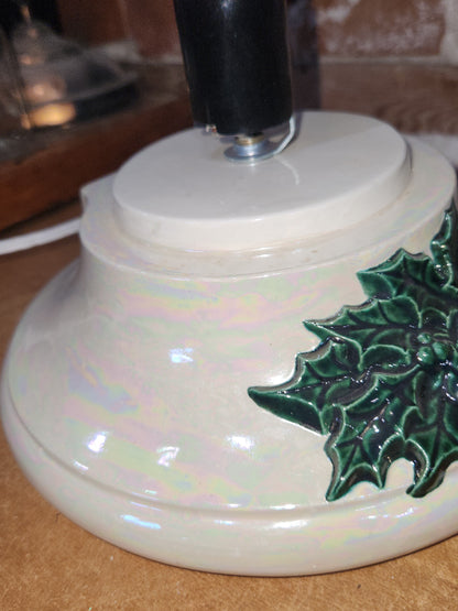 Vintage Ceramic Christmas Tree Base 1970s Iridescent Pearl NOTE: Base only