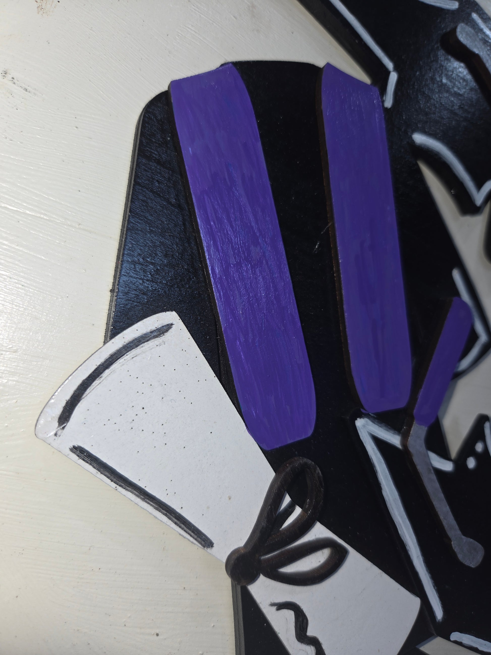 Graduation Black Purple Silver Insert for Interchangeable Pot Spilling Door Sign *Sign Sold Seperately*