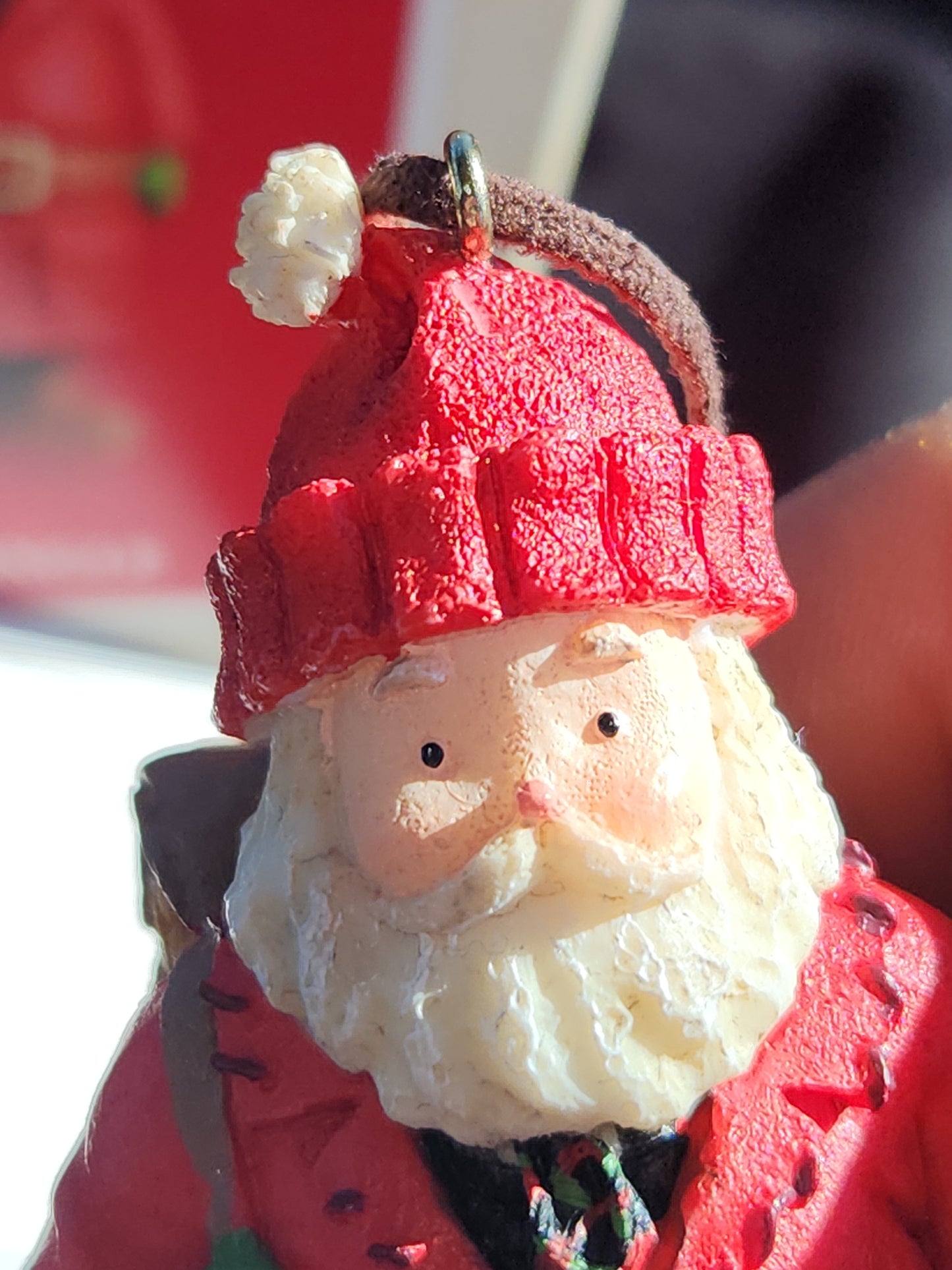 Vintage Hallmark Keepsake Ornament Kris Kringle Handcrafter 2003 Santa Backpack