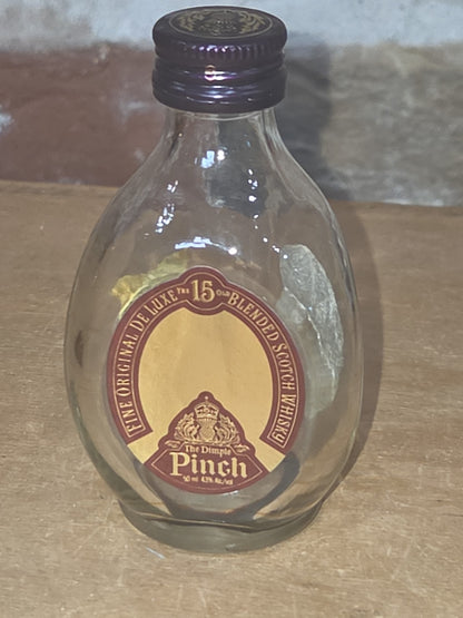 Vintage Liquor Bottle Dimple Pinch Scotch Whiskey EMPTY No Box vl97