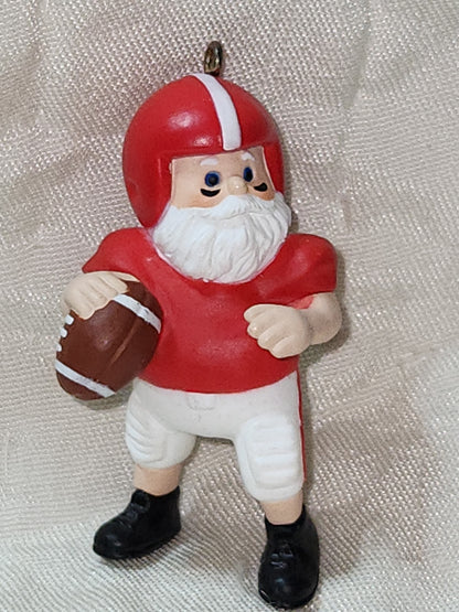Vintage Hallmark Keepsake Ornament 1988 Holiday Hero Football Player