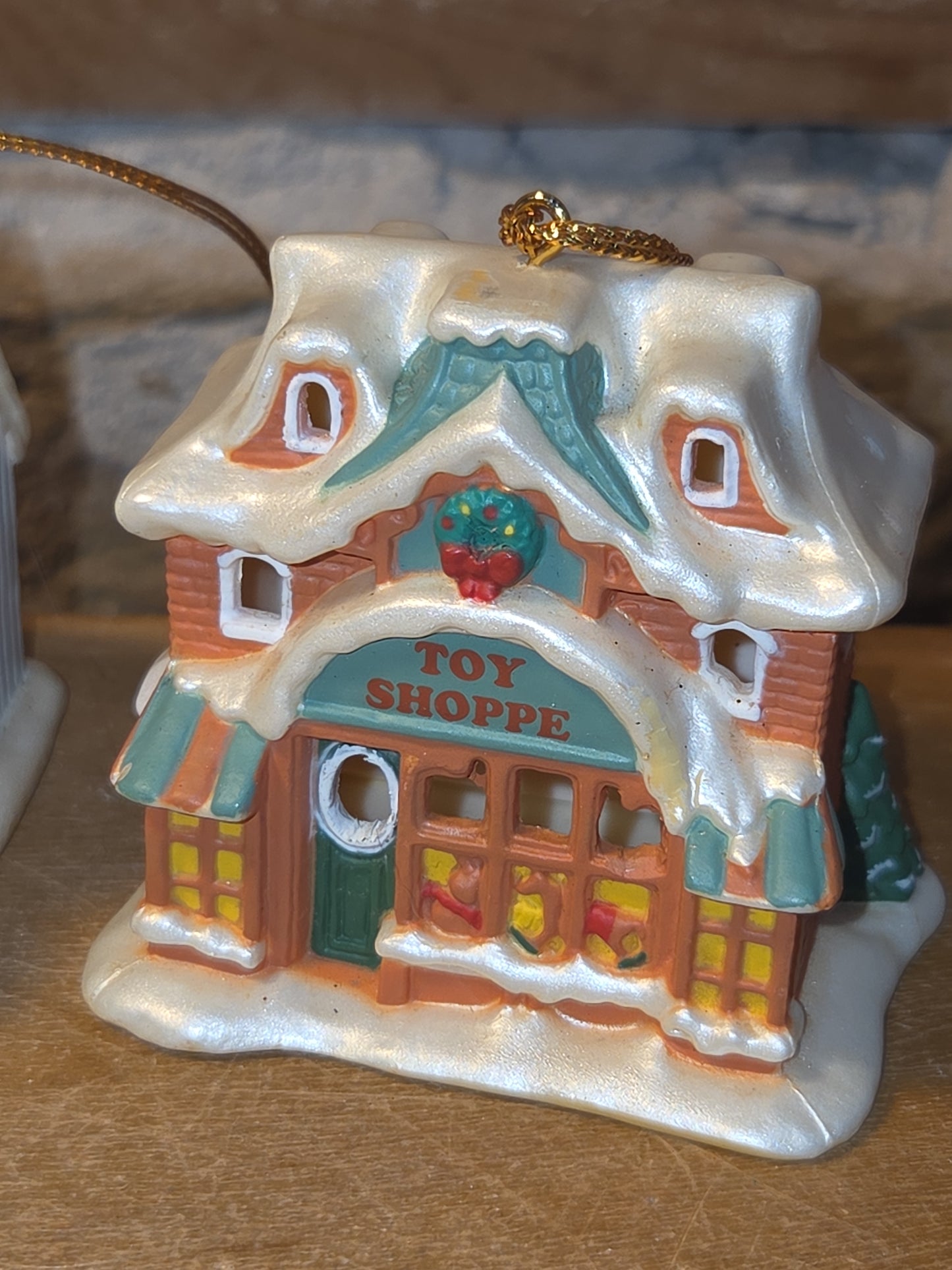 Vintage Village Light Covers House Church Toy Shoppe Plastic