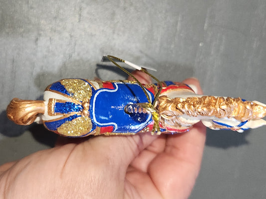 4" Resin Carousel Ornament Classic White Horse co8