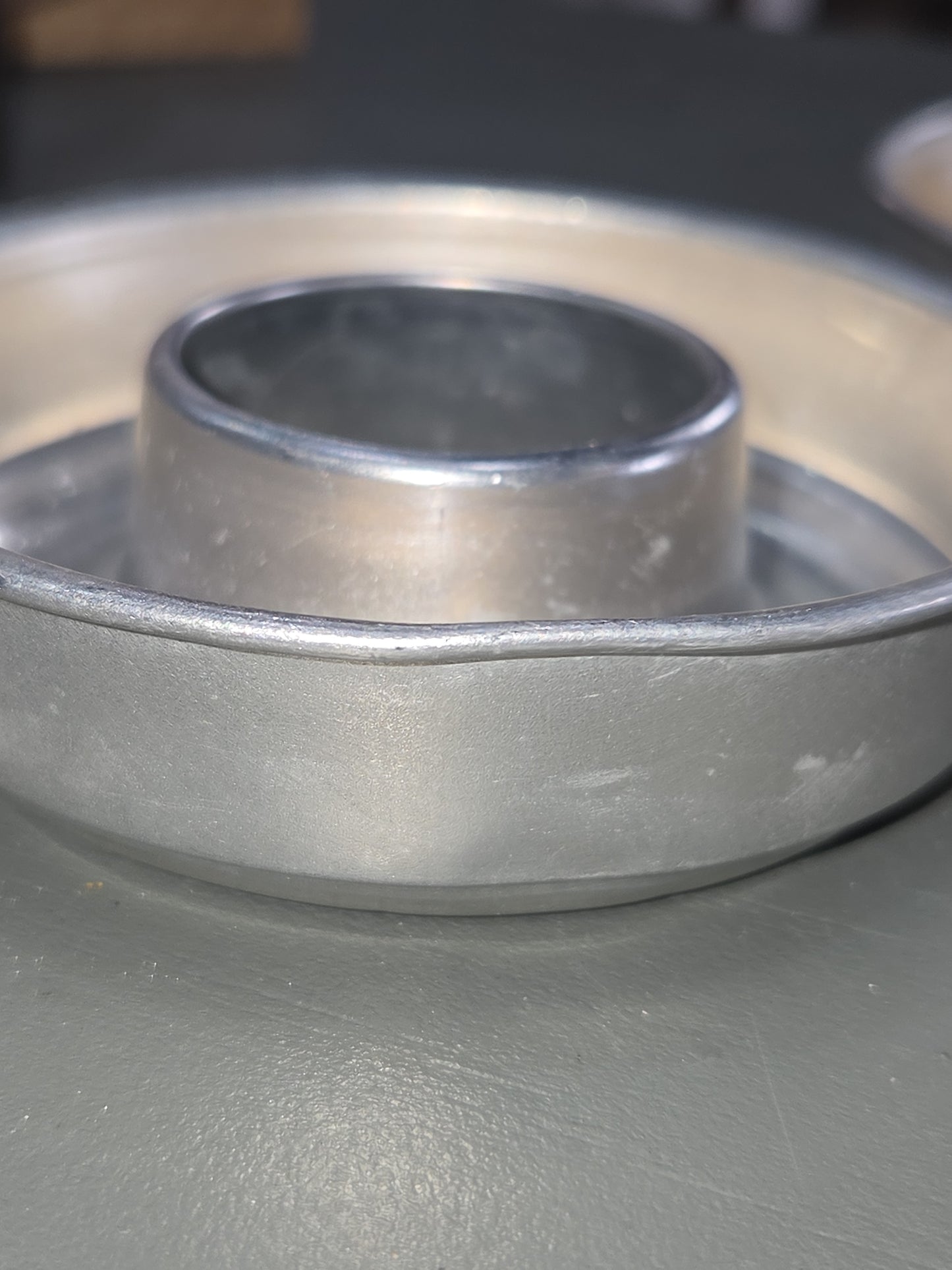 Vintage Aluminum Mini Round Ring Molds Cake, Jello, Desserts Set of 6 AS IS 3.5” bt8