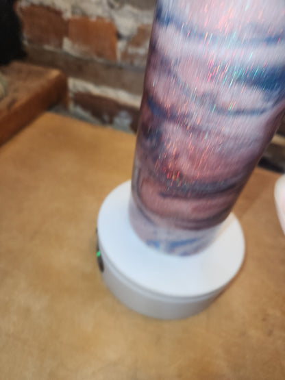 20 ounce stainless steel, Insulated, alcohol ink art Tumbler Red White Aqua AS IS CLEARANCE ai10