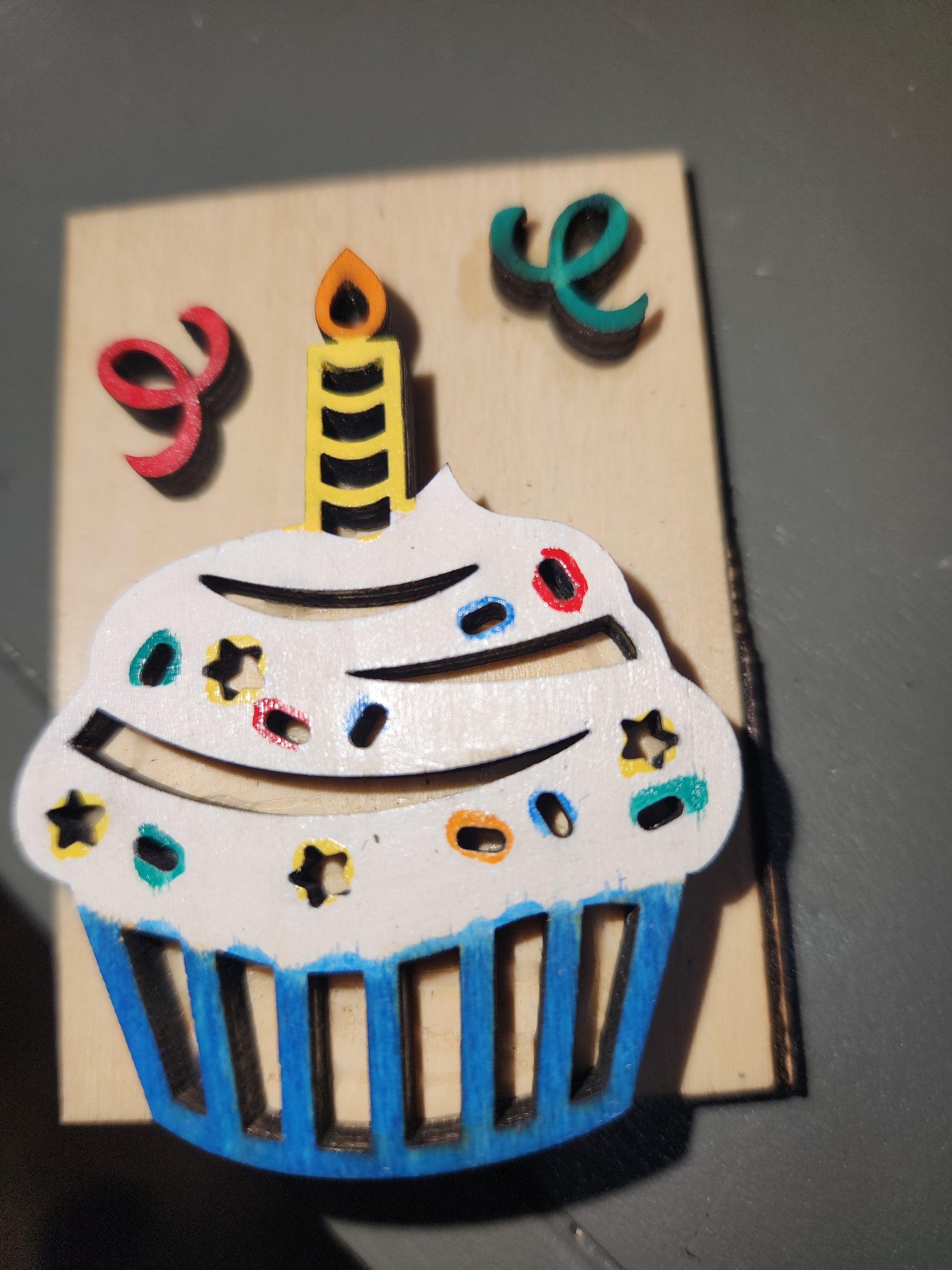Tier Tray Decorations Handcrafted Birthday Set Balloon, hat, cake, crown, candle, banner ttb1