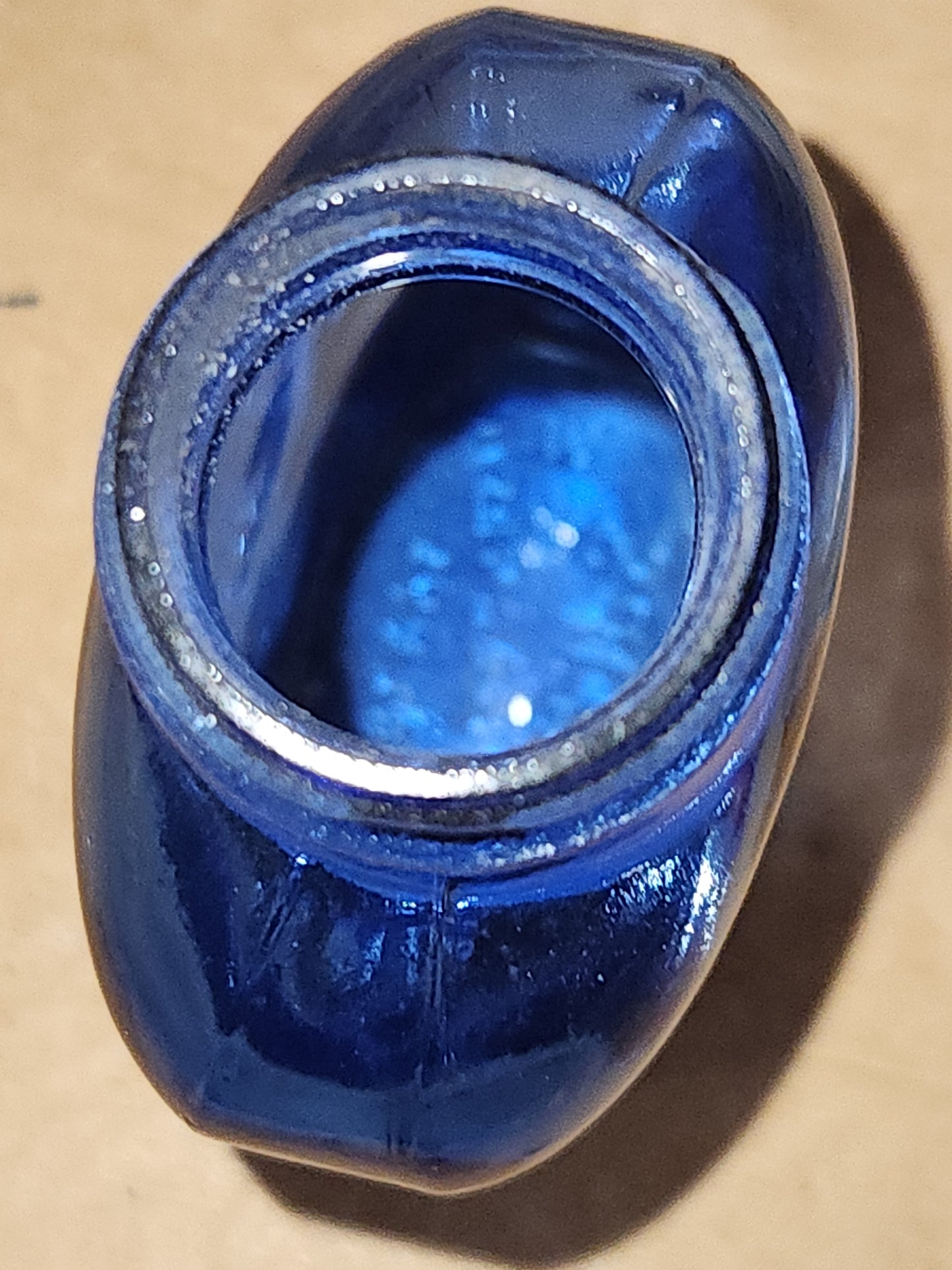 Genuine Phillips Cobalt Blue Glass Medicine Bottle Apothecary Milk Magnesia 5"