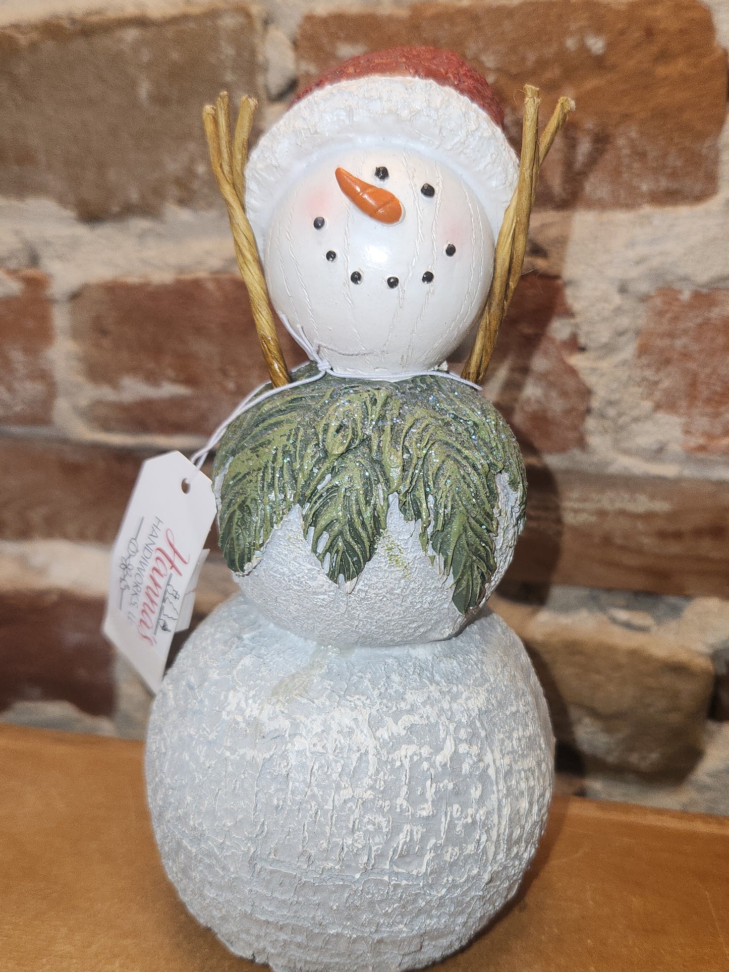 Snowman Figurine with Rustic Look sm17