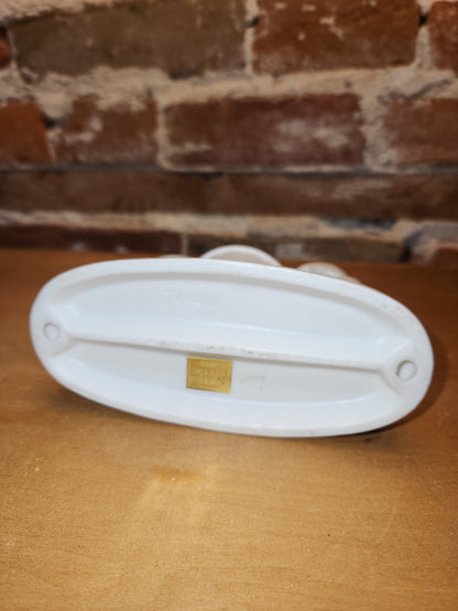 Vintage Colonial Candle Two Children Kneeling Porcelain Candle Holder Japan ch8