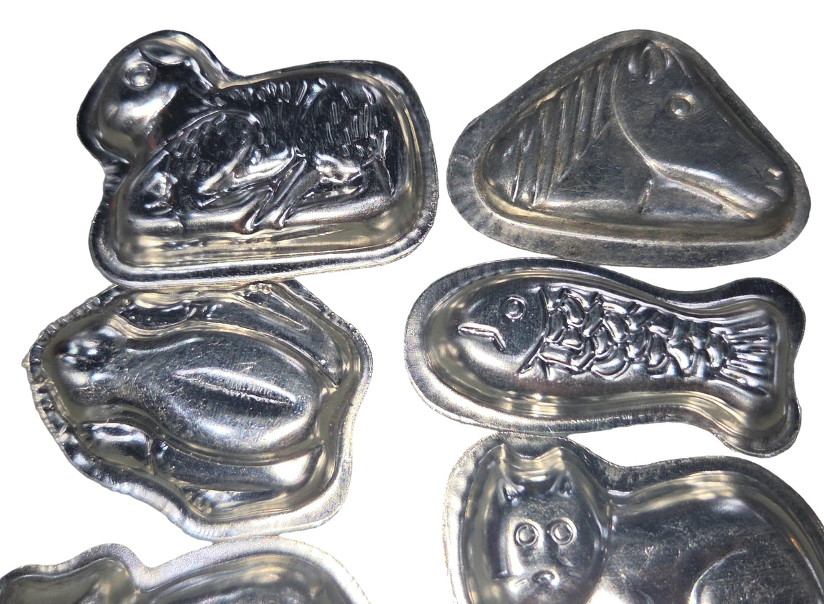 Vintage Animal Mold Chocolate Butter Candy Set of 13 Cat Fish Horse Bunny Frog Sheep Chicken Pelican vm56