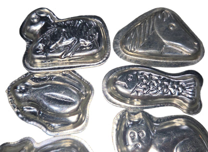 Vintage Animal Mold Chocolate Butter Candy Set of 13 Cat Fish Horse Bunny Frog Sheep Chicken Pelican vm56