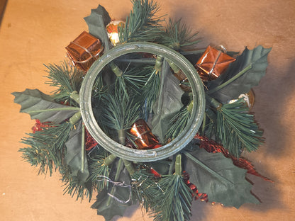 Vintage Christmas Candle Ring Centerpiece Gift Ornament Berries