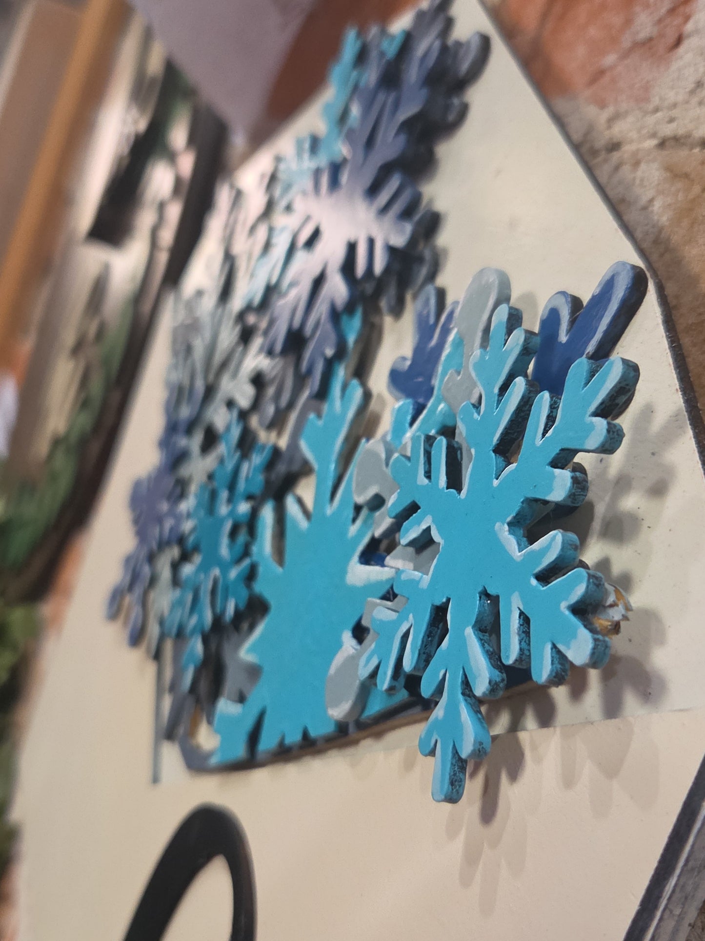 Snowflake Winter Insert for Envelope Door Sign *sign sold seperately* ei27
