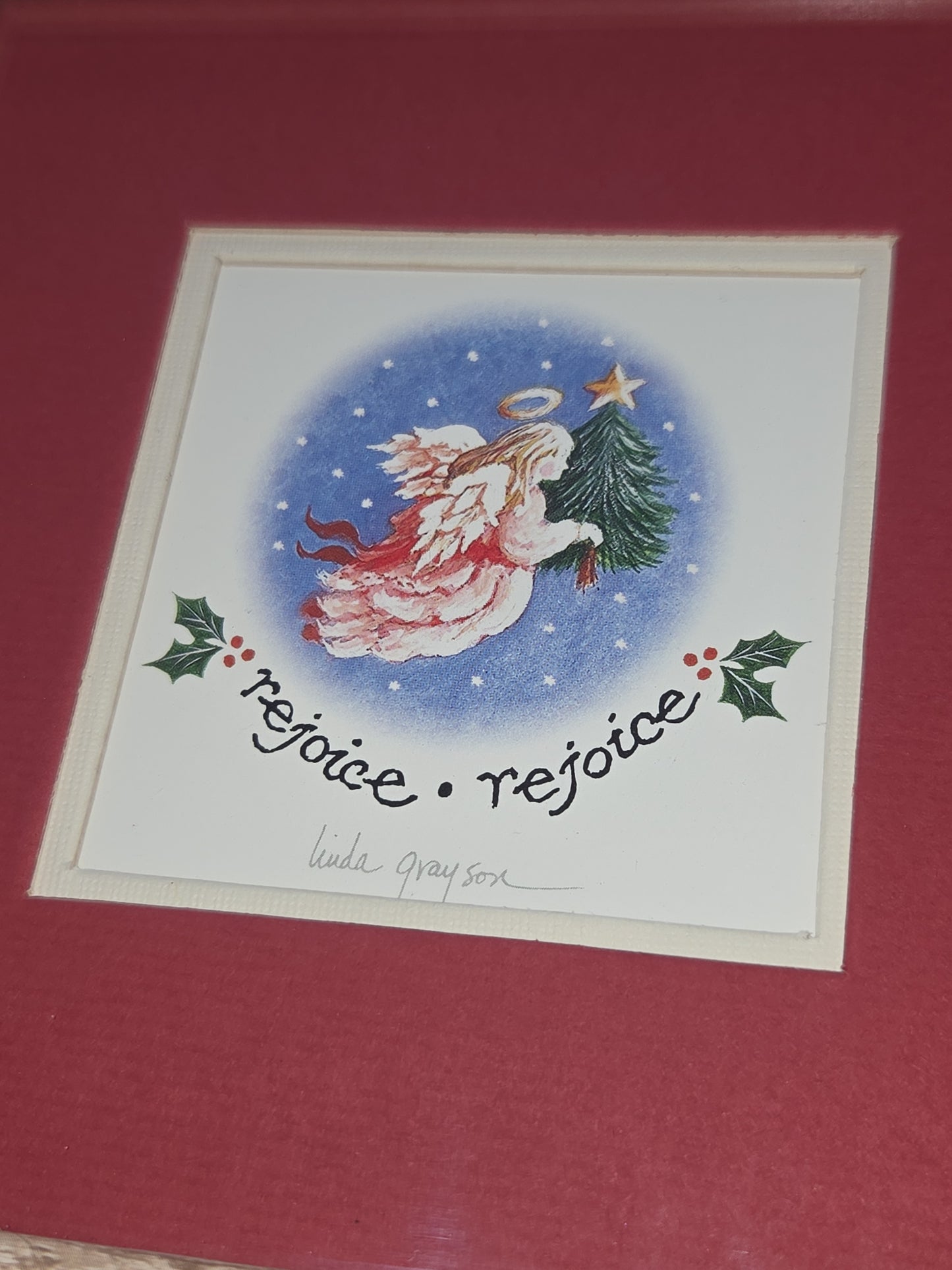 Small Framed Art Linda Grayson Printwick Papers Rejoice Angel and Dove Set of 2 fa5