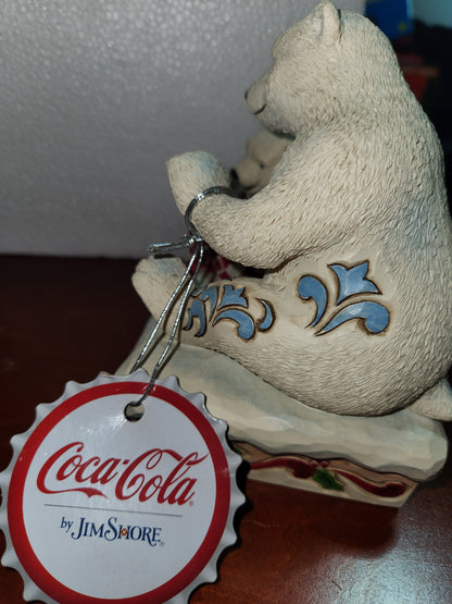 Coca-Cola Coke Jim Shore Polar Bear and child "Holiday Treat" item 6003597 cc203