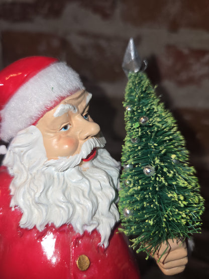 Vintage Coca-Cola Department 56 75th Anniversary Santa Holding Tree and Coke 2006 sf04