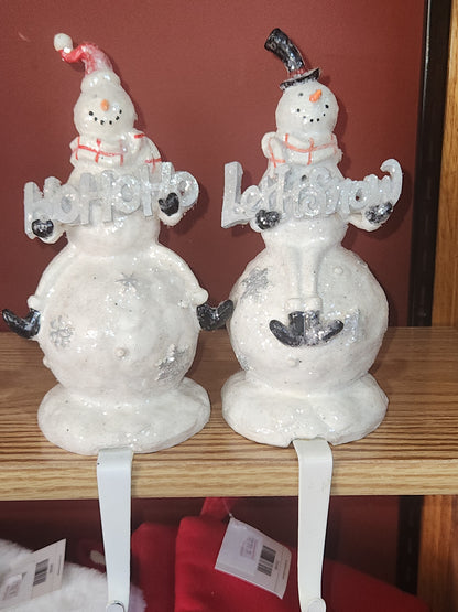 Stocking Holder Set of 2 Snowmen sh7