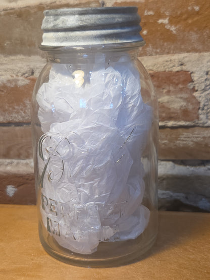Vintage Quart Jar Ball Perfect Mason Clear Glass Ball Zinc Lid jar05