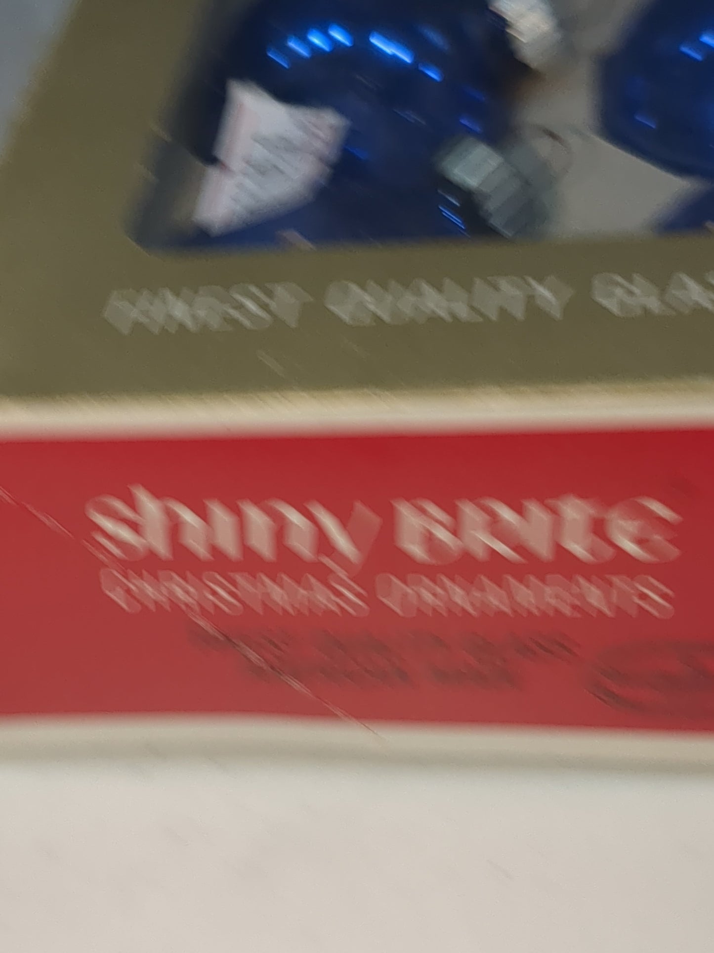 box of shiny brite bright royal blue ornament 1 1/2" bo7