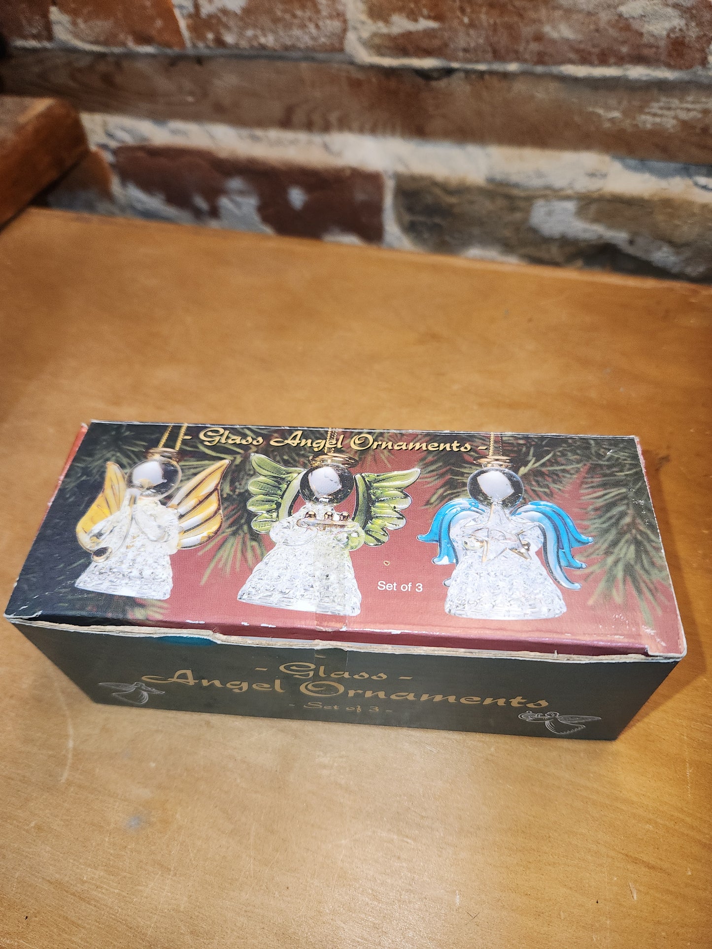 Vintage Giftco Glass Angel Ornaments 2 Different Sets in Original Boxes 5 angels ang91