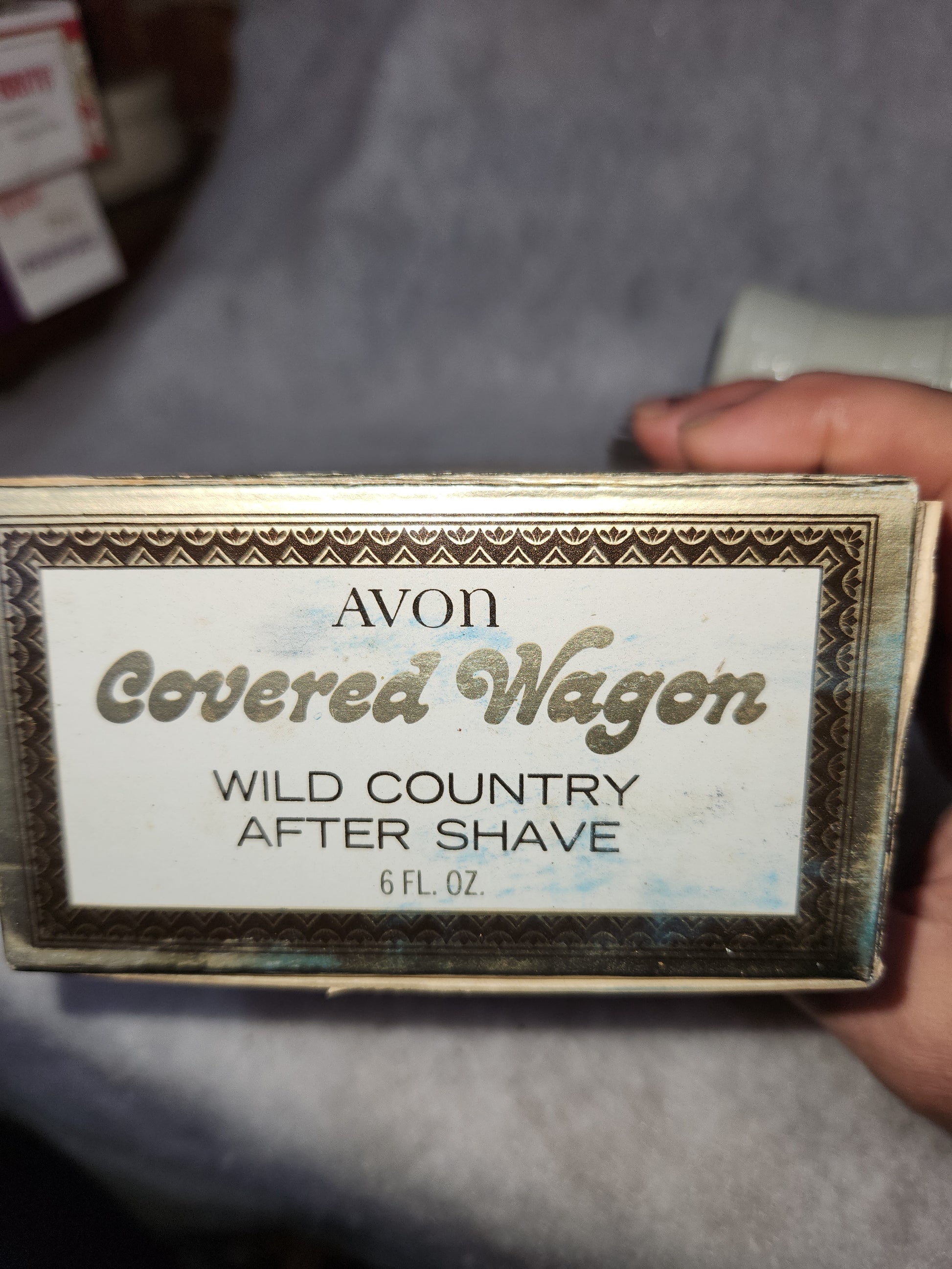Vintage Avon Wild Country After Shave in Covered Wagon EMPTY Original Box CLEARANCE av439