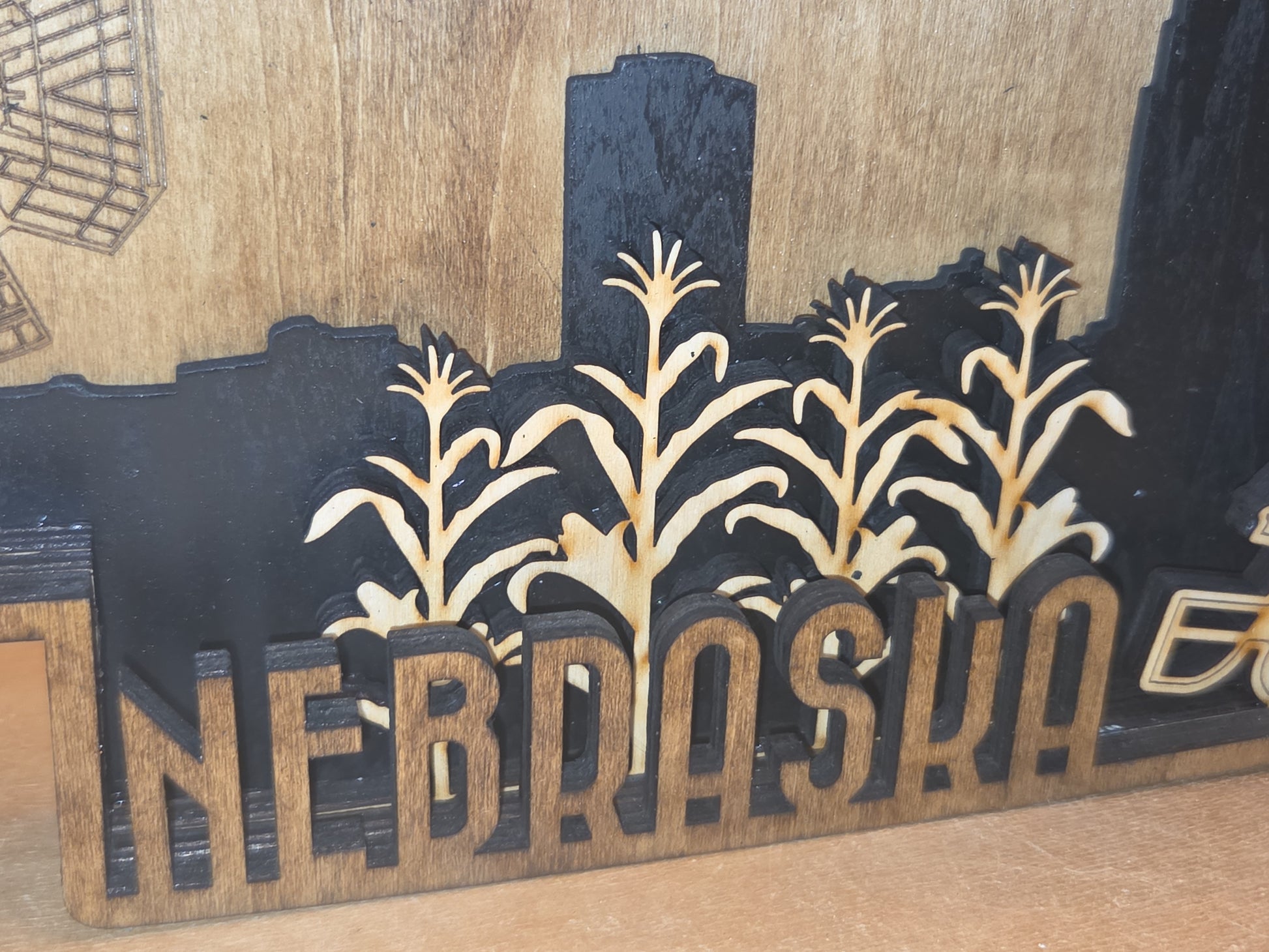 Layered Nebraska Shelf Sitter Larger neb12
