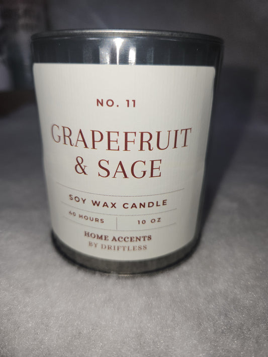 Home Accents Soy Wax Candle 10 oz Grapefruit & Sage gns