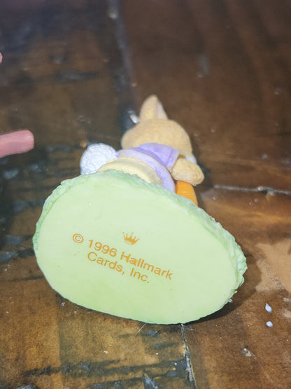 Vintage Hallmark Keepsake Ornament Bumper Crop Bunny Spring Carrots Set of 3 1996 NO BOX Ho01