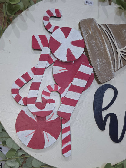 Peppermint Candy Candy Cane Insert for Interchangeable Pot Spilling Door Sign *Sign Sold Seperately* pi9