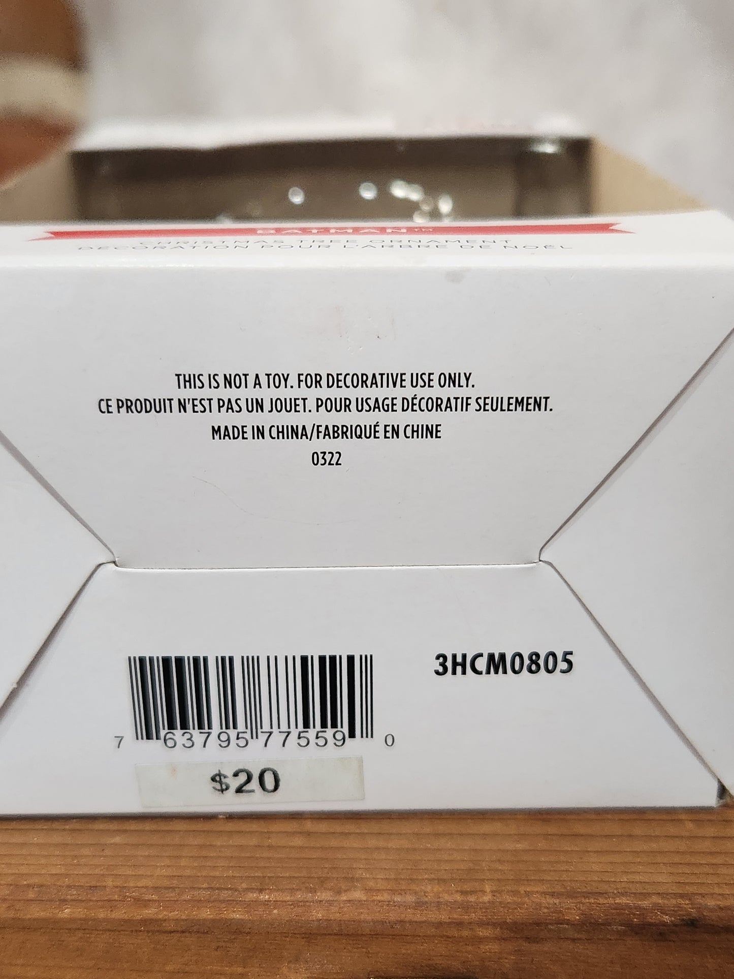 2022 Hallmark DC Universe Batman  Ornament HH400