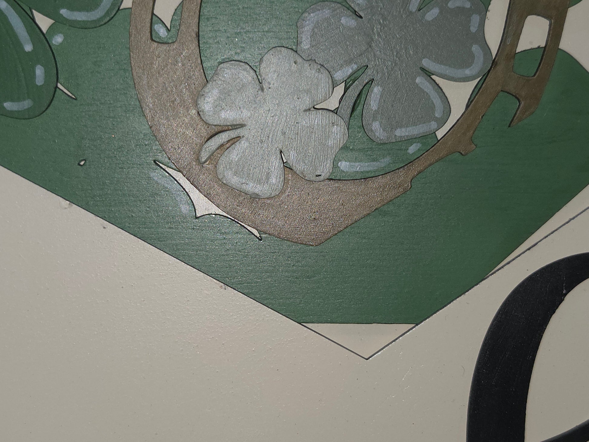 St Patrick's Day Shamrock Insert for Envelope Door Sign *sign sold seperately* EI2