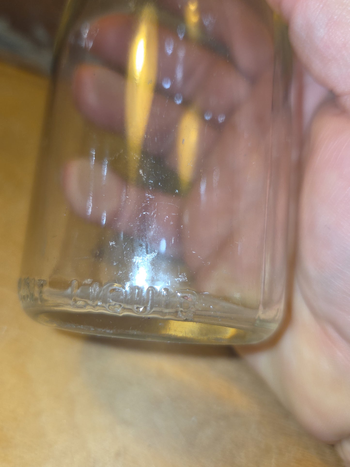 Vintage Milk Bottle Duraglas Half Pint Clear Glass vmb58