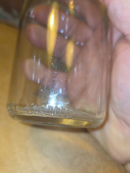 Vintage Milk Bottle Duraglas Half Pint Clear Glass vmb58