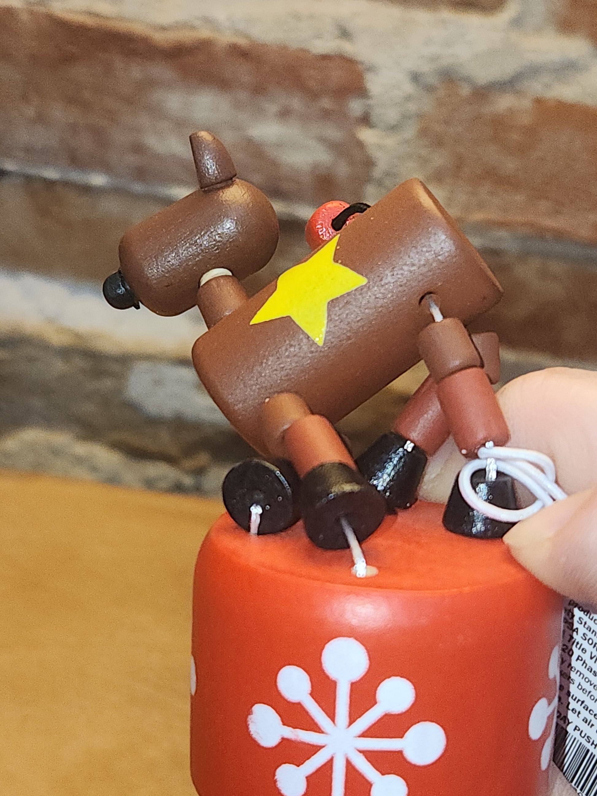 Reindeer Wooden Push Puppet pp3