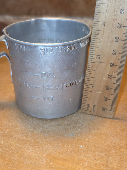 Vintage Aluminum Cup Compliments of Java Coffee Mills, E.J. Petru Prop Chicago ac78