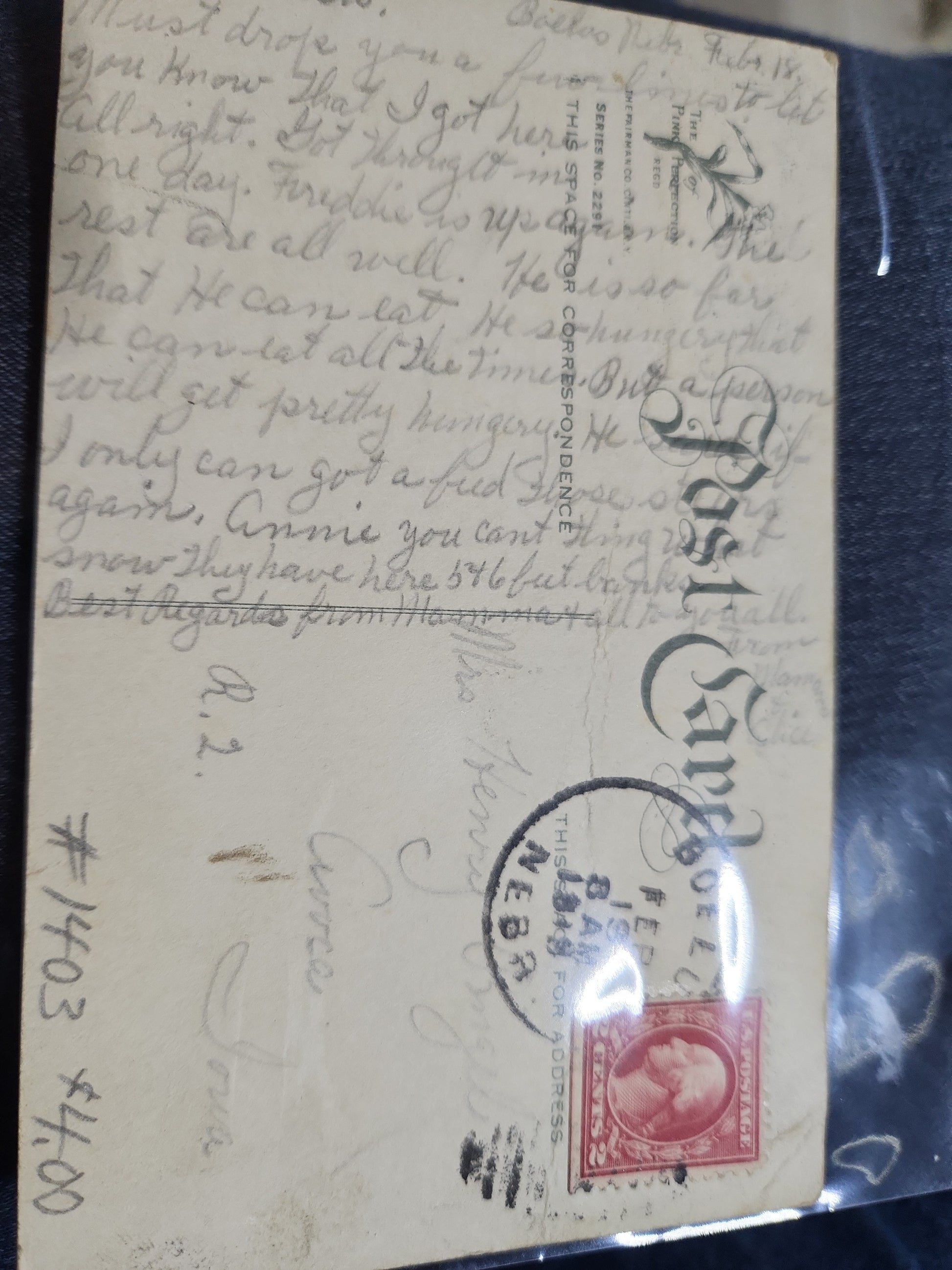 1900s Rememerance postcard 1403