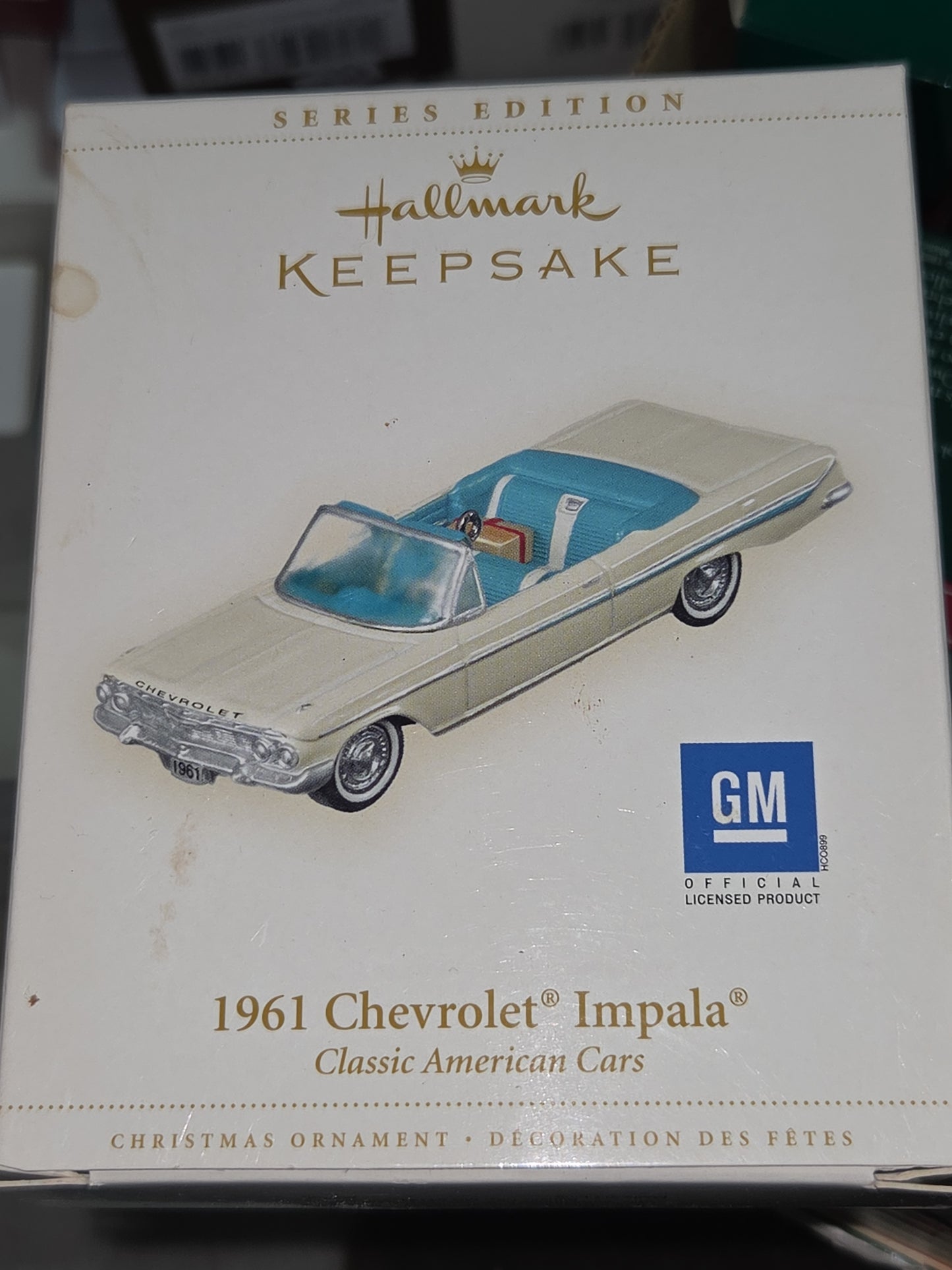 Vintage Hallmark Keepsake Ornament 1961 Chevrolet Impala GM Convertible Die Cast Metal 2006