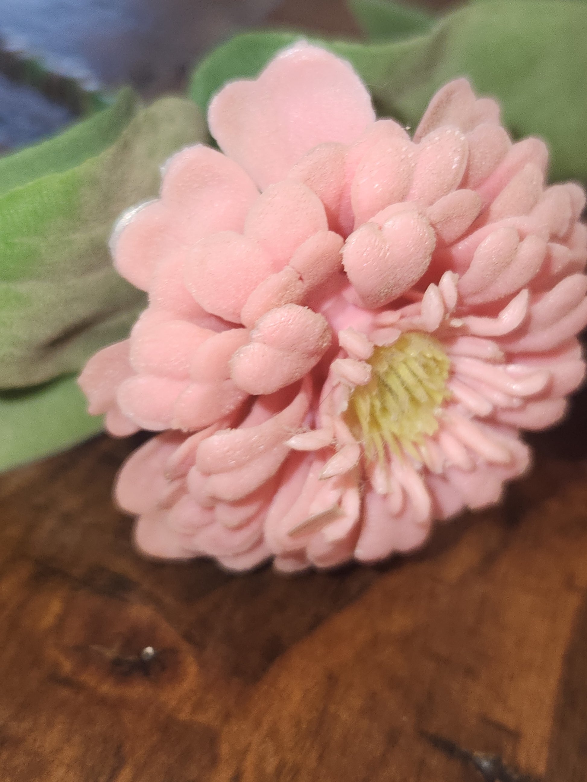 Vintage Plastic Flower Picks with Leaves for Crafting