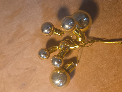 Vintage Mercury Glass Ornament Picks Set of Three AS IS