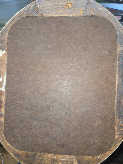 Antique Wooden Oval Photo Frame
