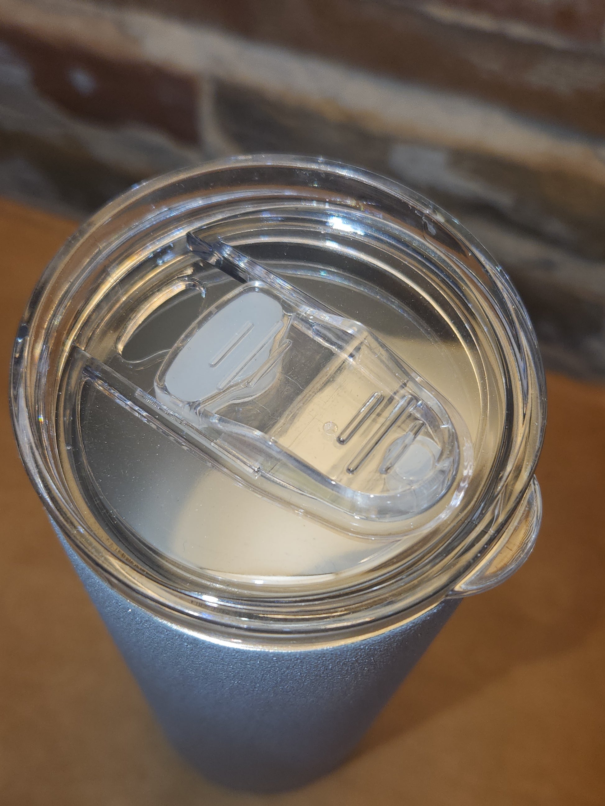 Custom Order 20 oz Skinny Tumbler White Metalic Glitter