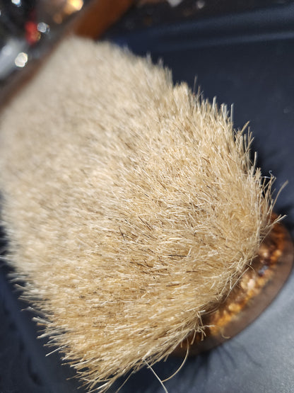 Vintage Wooden Shoe Polish Brush OXCO Walker 100% Sterilized Blond Horsehair Bristles