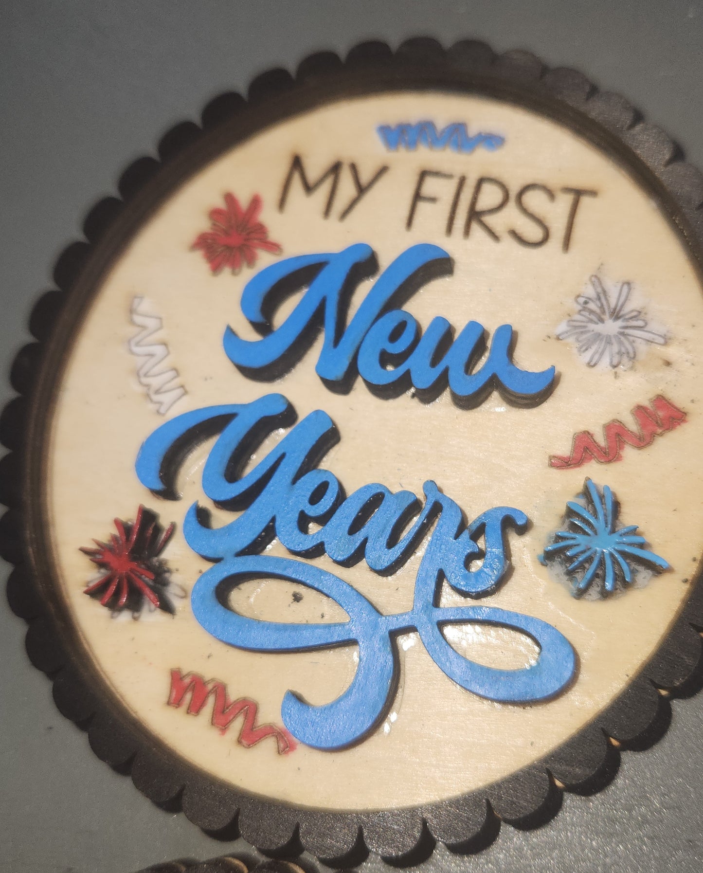 Baby's First Year Holiday Milestone Photo Prop Set of 10 Wooden