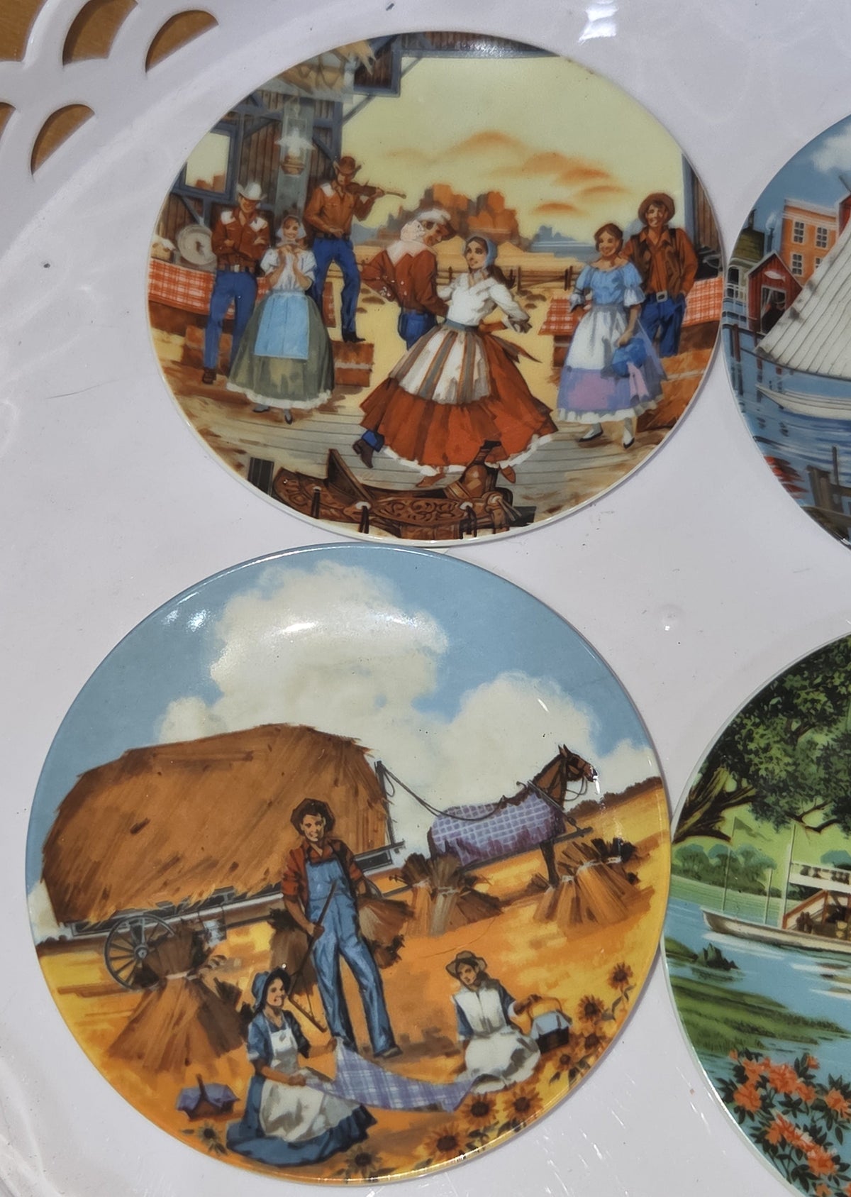 Vintage Avon American Portraits Plate Collection Set of 4 Don Scheffler 1985 ap7