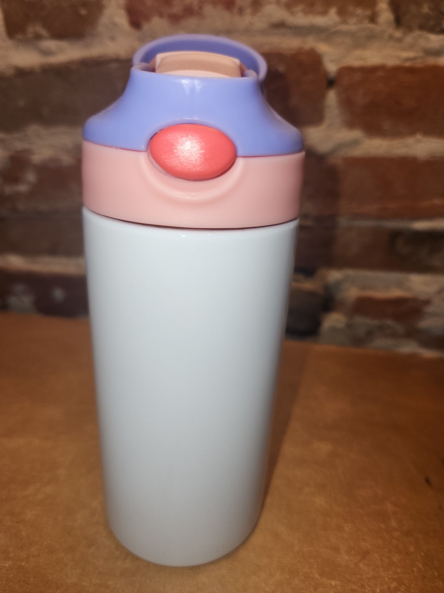 Custom Order Kid's 12 oz Tumbler with Pink and Lavender Flip Top Lid